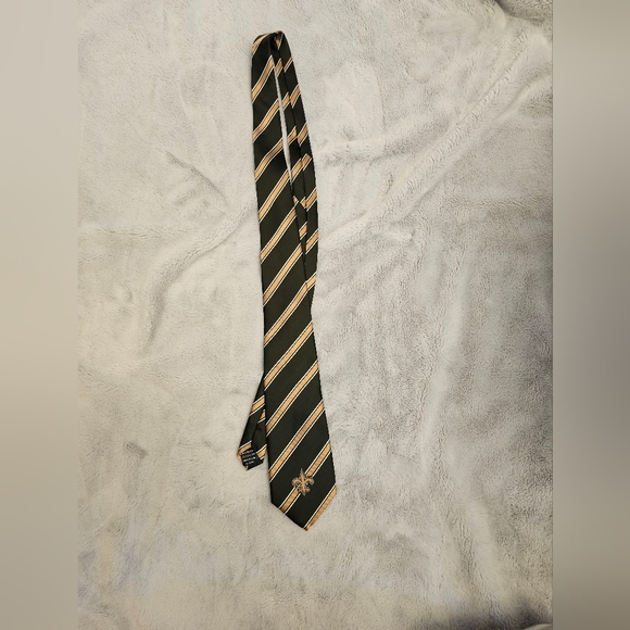 NFL New Orleans Saints Black and Gold Necktie. - Picture 3 of 6